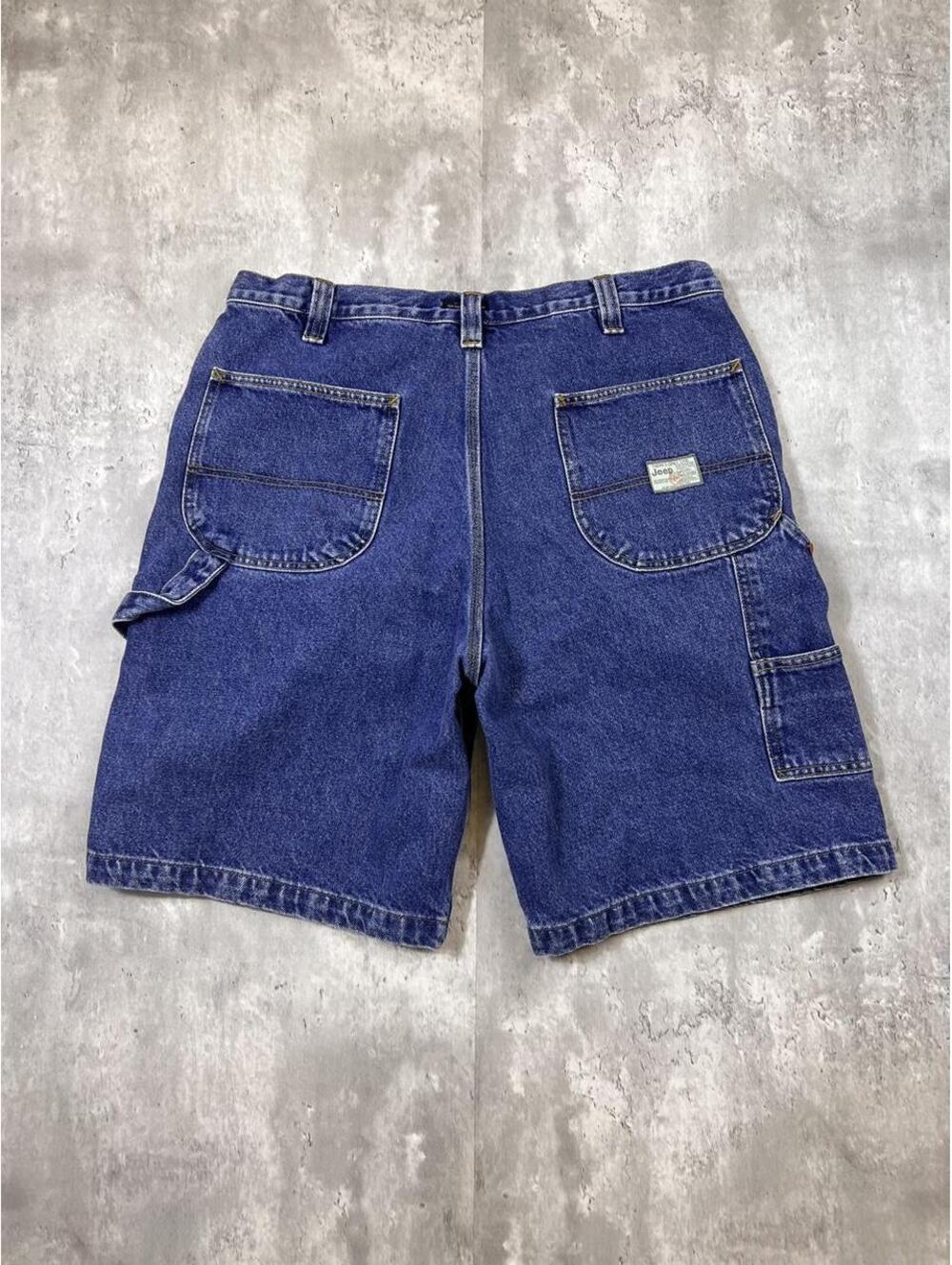Y2K Baggy Carpenter Denim Shorts Jeep